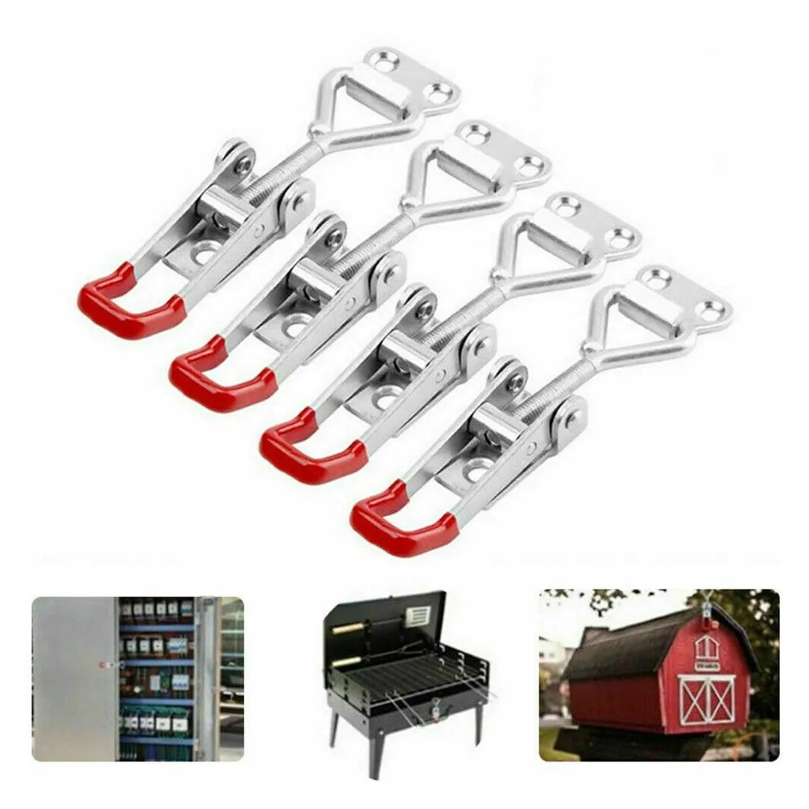 2/4/6/8 pezzi morsetto a sgancio rapido regolabile antiscivolo push pull toggle cassetta degli attrezzi custodia in metallo chiusura a scatto strumenti di(8pcs)