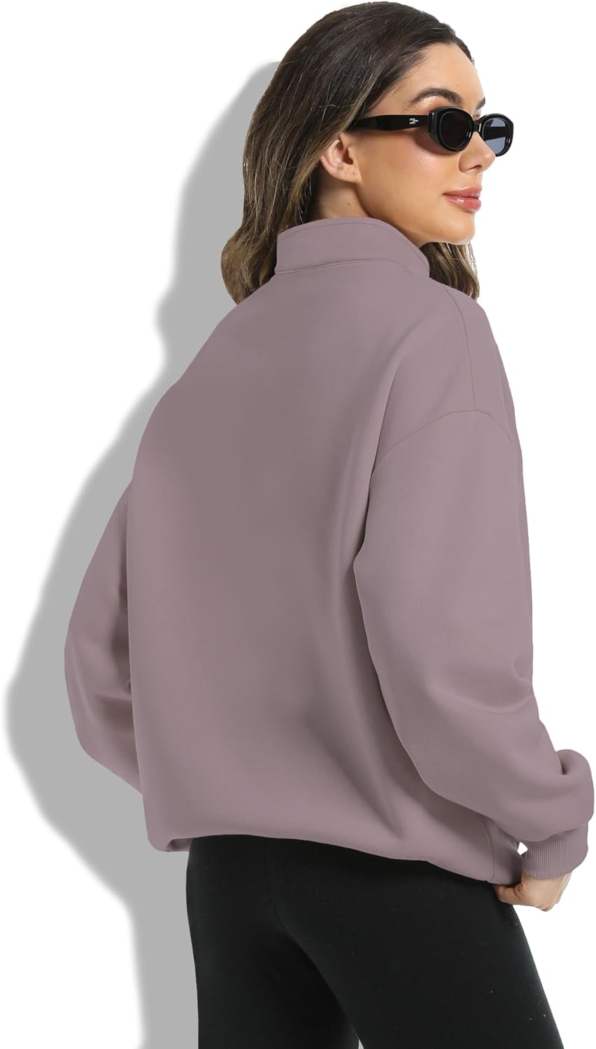 2 Pack Womens Zip Up Hoodies Oversized Sweatshirts Fall Long Sleeve Shirts Fashion Pullover - Image 2