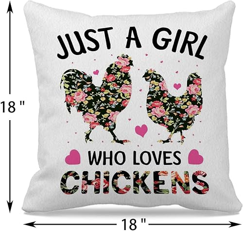 Miniatura 3 de Fundas de almohada de pollos de 18 x 18 pulgadas, regalos de pollo para niñas, mujeres, amantes del pollo, regalos de pollos, regalos de mamá de