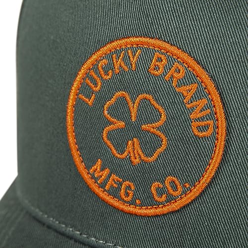 Image of Lucky Brand Snapback Hat | Adjustable | Baseball Cap | Retro | American Heritage | 5 Panel Design | Cotton Canvas