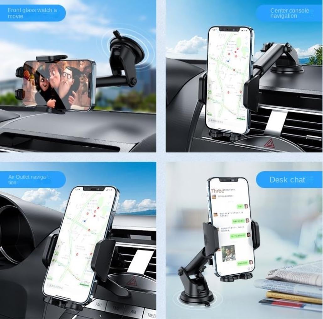 Soporte Móvil Soporte De Teléfono Apto para Conductores Camiones Automóviles Mejorados Universales Tablero Manos Libres Breeze Vent Móvil para Coche(A)