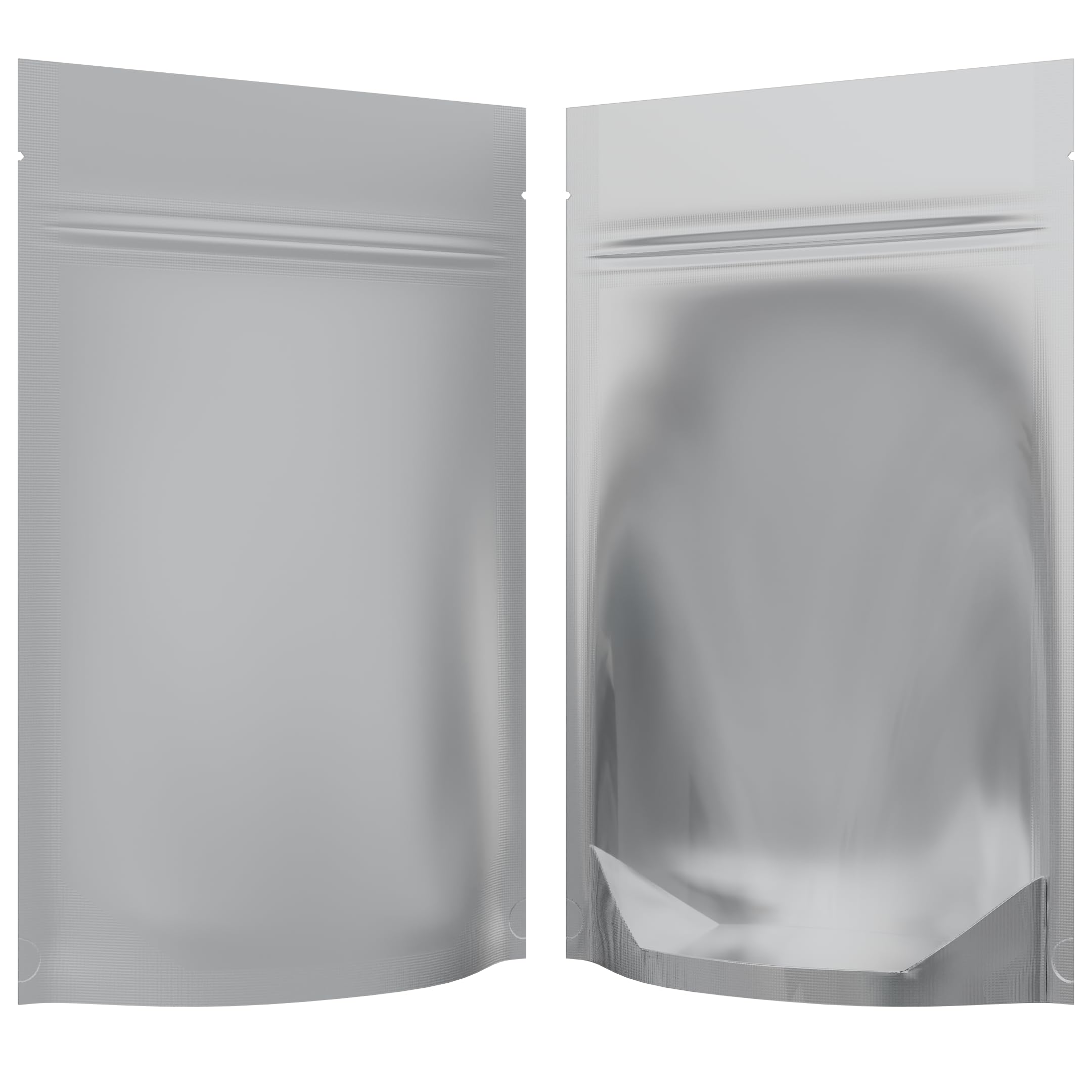 Mylar Style Barrier Bags – Zipper w/Heat Seal – 1000 Bags (Matte White/Clear, 1/4 Ounce - 4?x6.5?x1.78?)