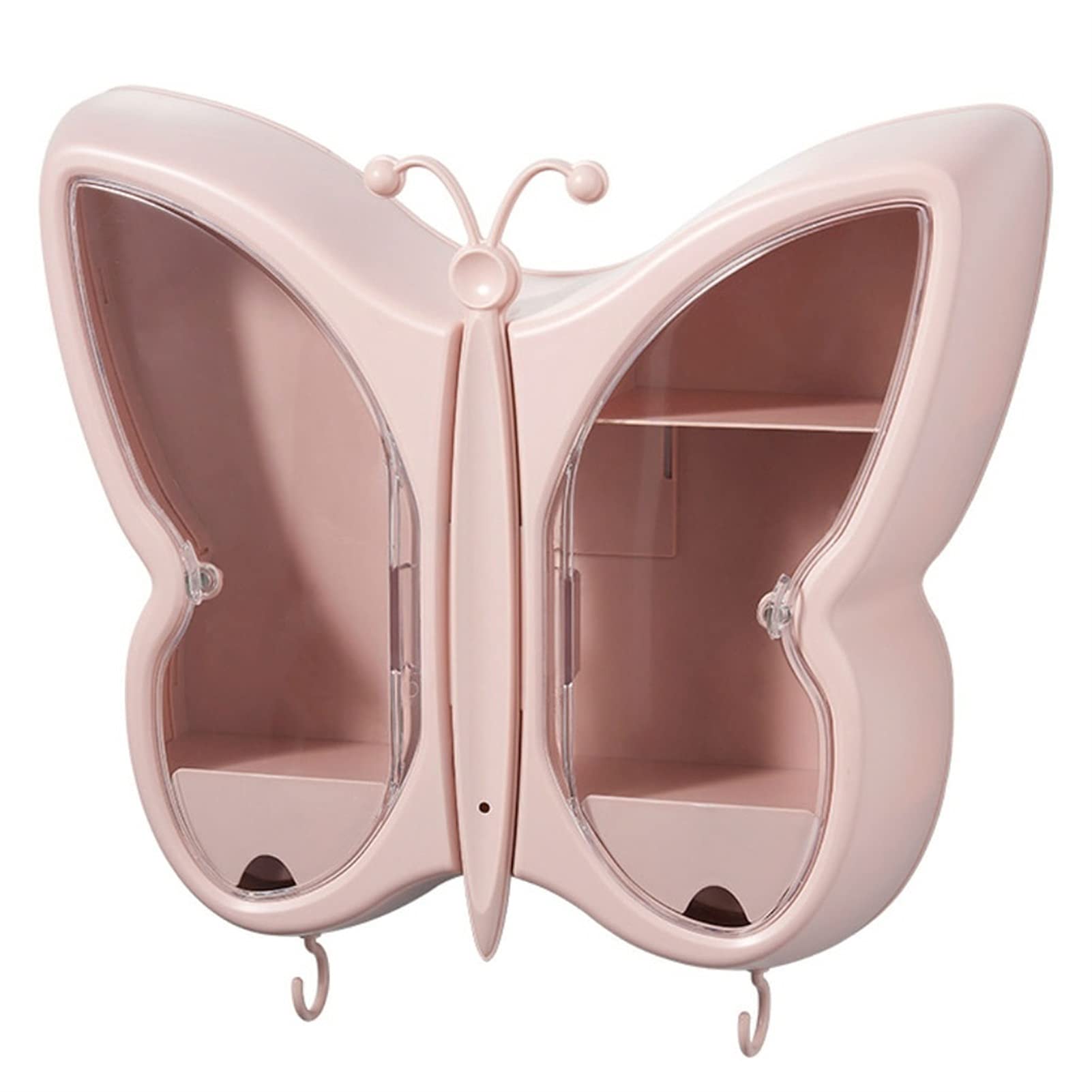 HDBCYUAZ Bathroom cosmetics storage box perforation free wall mounted vanity stand shelf wash hand basin bathroom toilet rack(C)