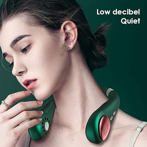 Miniatura 3 de Mini ventilador portátil USB para colgar en el cuello, ventilador de enfriamiento silencioso ventilador de luz portátil USB recargable ventiladores