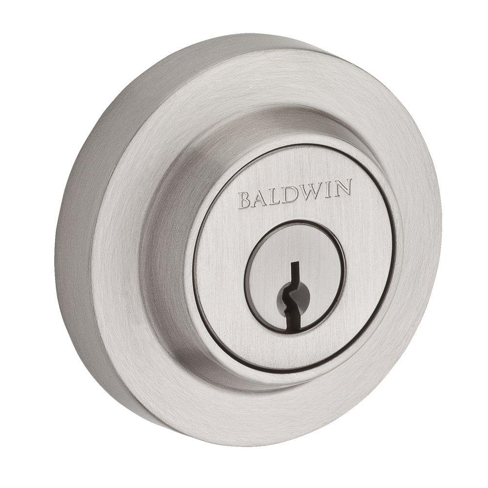 Serrure Baldwin Reserve contemporaine double cylindre en laiton brossé