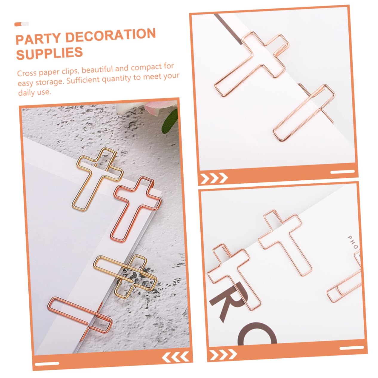SHINEOFI 10pezzi Graffette Metalliche Croce Fermagli Per Documenti e Lettere Piccole Graffette Uniche Per Ufficio e Domestico