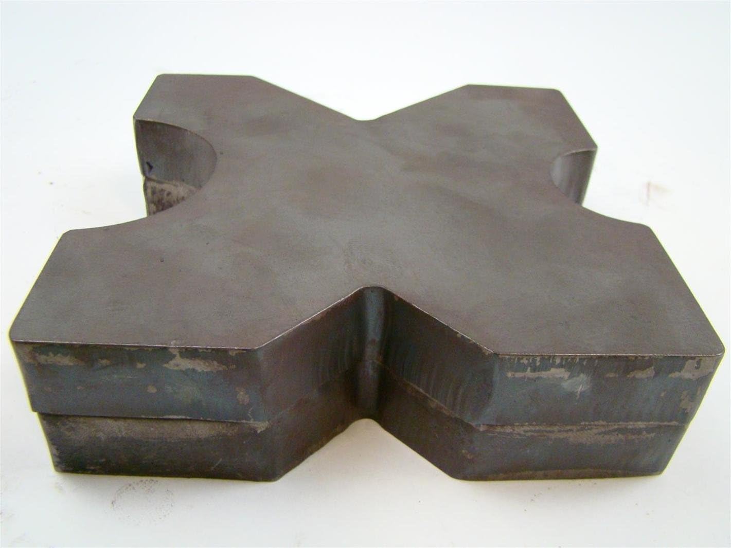ZXCYUNLIYUN (Pair) 7x7 Arbor Plates 1" Thick, Hydraulic H-Frame Shop Press, V-Cut