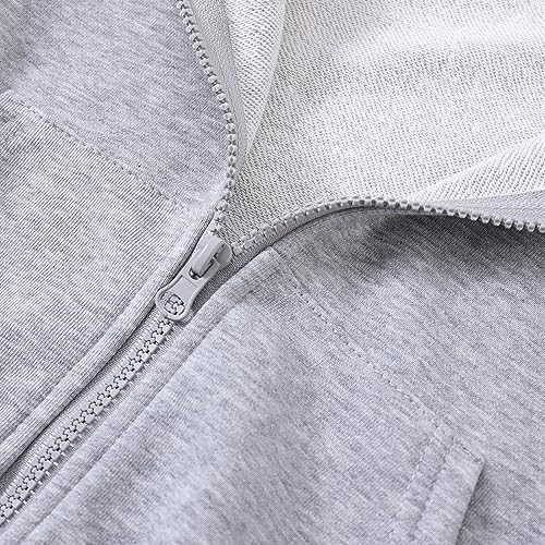 Unisex Kids French Terry Full-zip Hoodie Sweatshirt Boys Girls Casual Outfit Jacket (18M-8Y)3