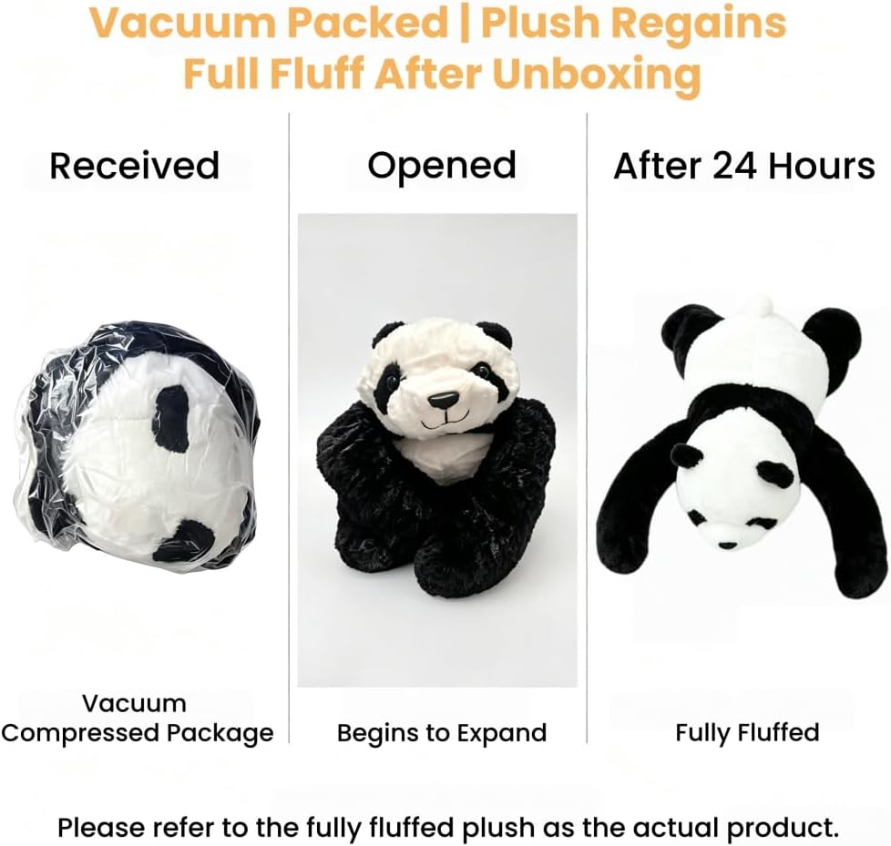 Panda Stuffed Animal Big Plush Hugging Pillow for Kids Gifts 25.5in image 3