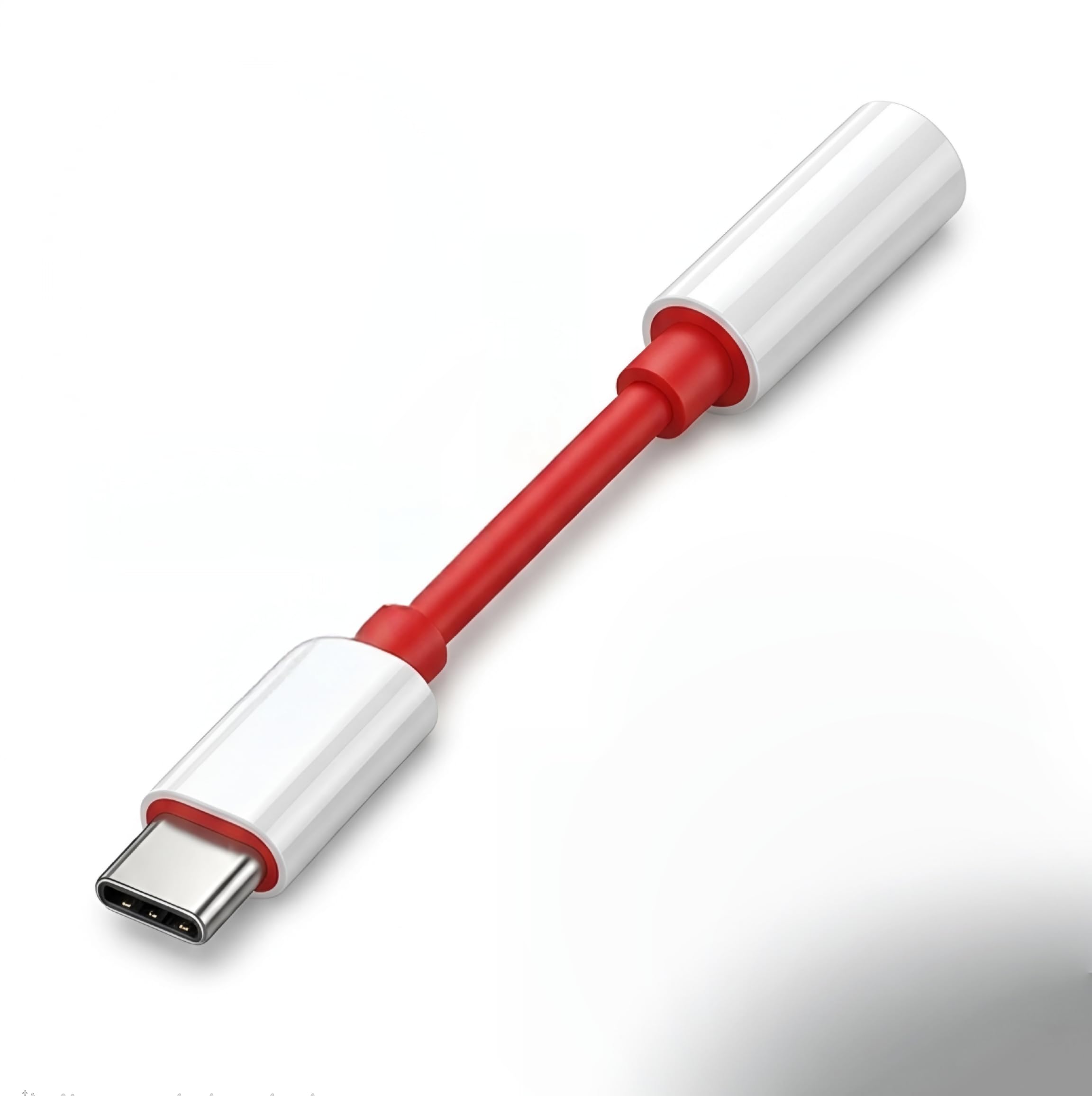 USB-C to 3.5mm Audio Adapter, Male Audio Plug, Red and White | Headphone Jack Converter, Plug and Play, For USB-C Devices, Compact Design, Secure Click Fit-image-2