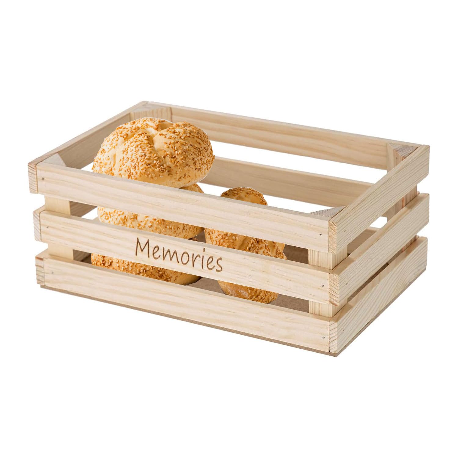 TWO TIGERS Cajas Decorativas de Madera de Pino Natural. Tamaño 23,5x15x9,5 cm. Caja Memories. Pack 6 Cajitas. Para Guardar Objetos o como Adorno y Diseño del Hogar o Jardín (6)