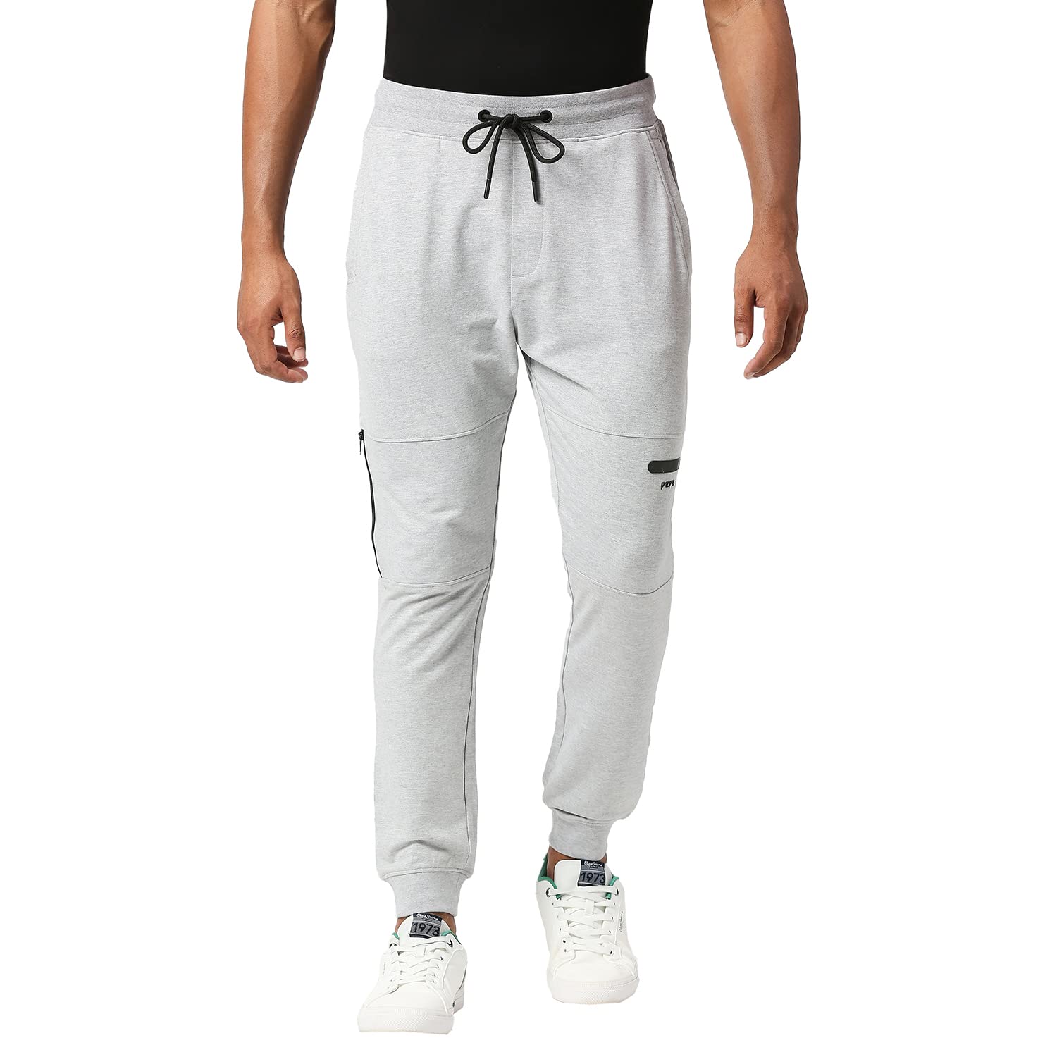 Pepe Jeans Men's Slim Fit Mid Rise Track Pant in neutral