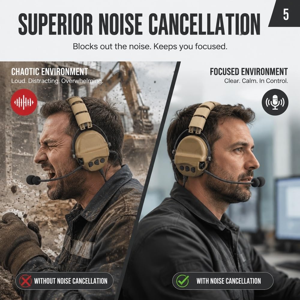 Auriculares Tácticos CS Señal Digital Reducción De Ruido Captación Sonido Comunicación Montados En La Cabeza For Actividades Juegos Al Aire Libre(DE)