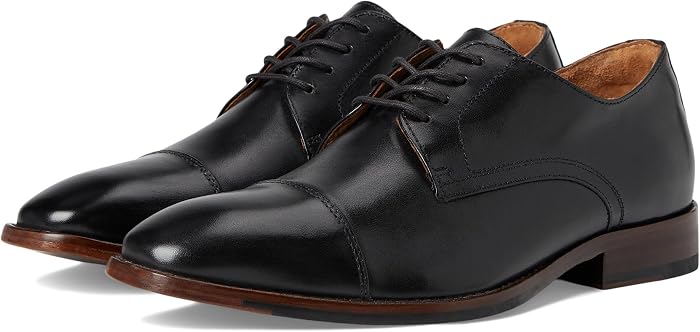 Мужские туфли Johnston & Murphy Richland Cap Toe, цвет: Чёрный — фото 1