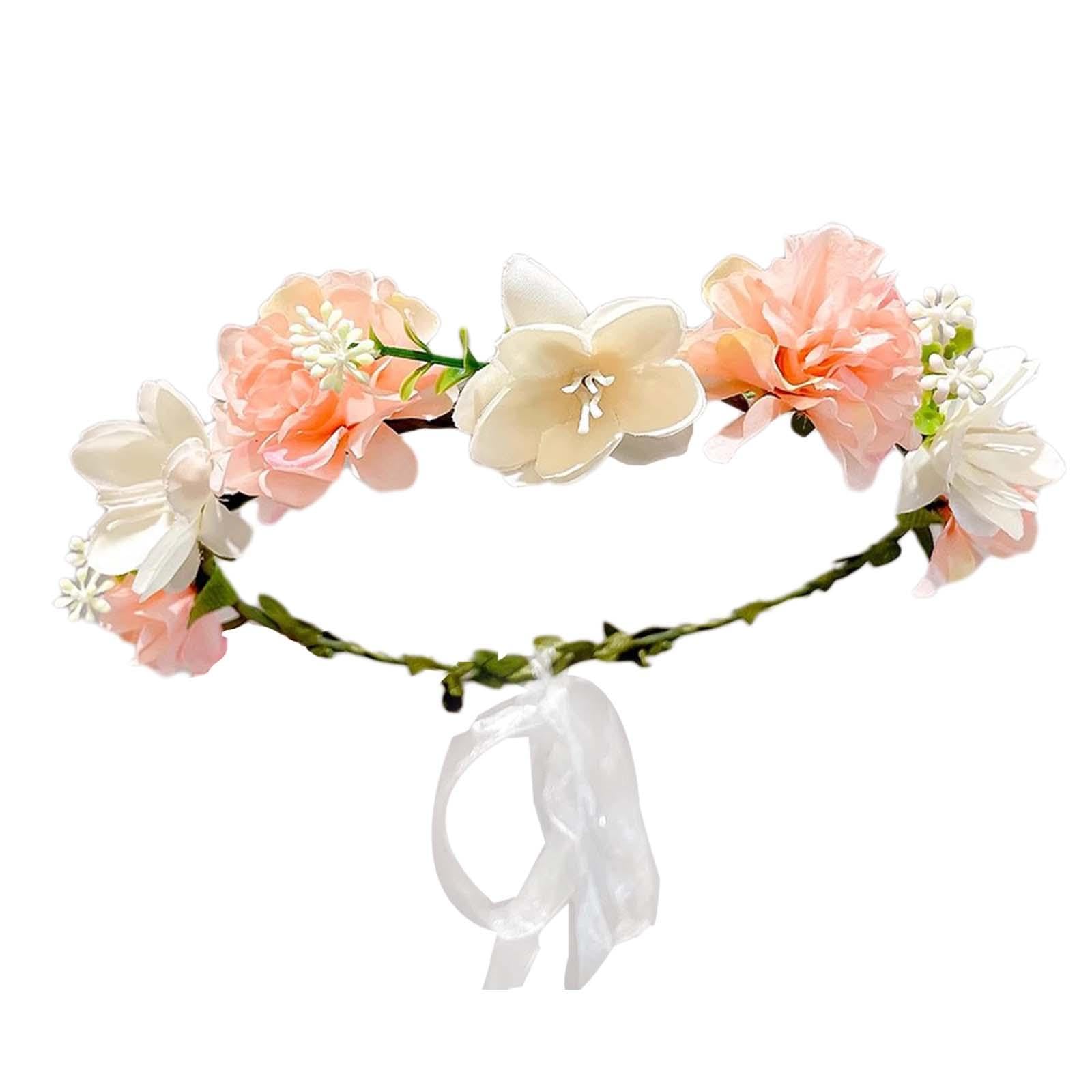 nivaa Flower Headband Hairband Floral Headband for Women for Beach Holiday Wedding Style G-picture-39