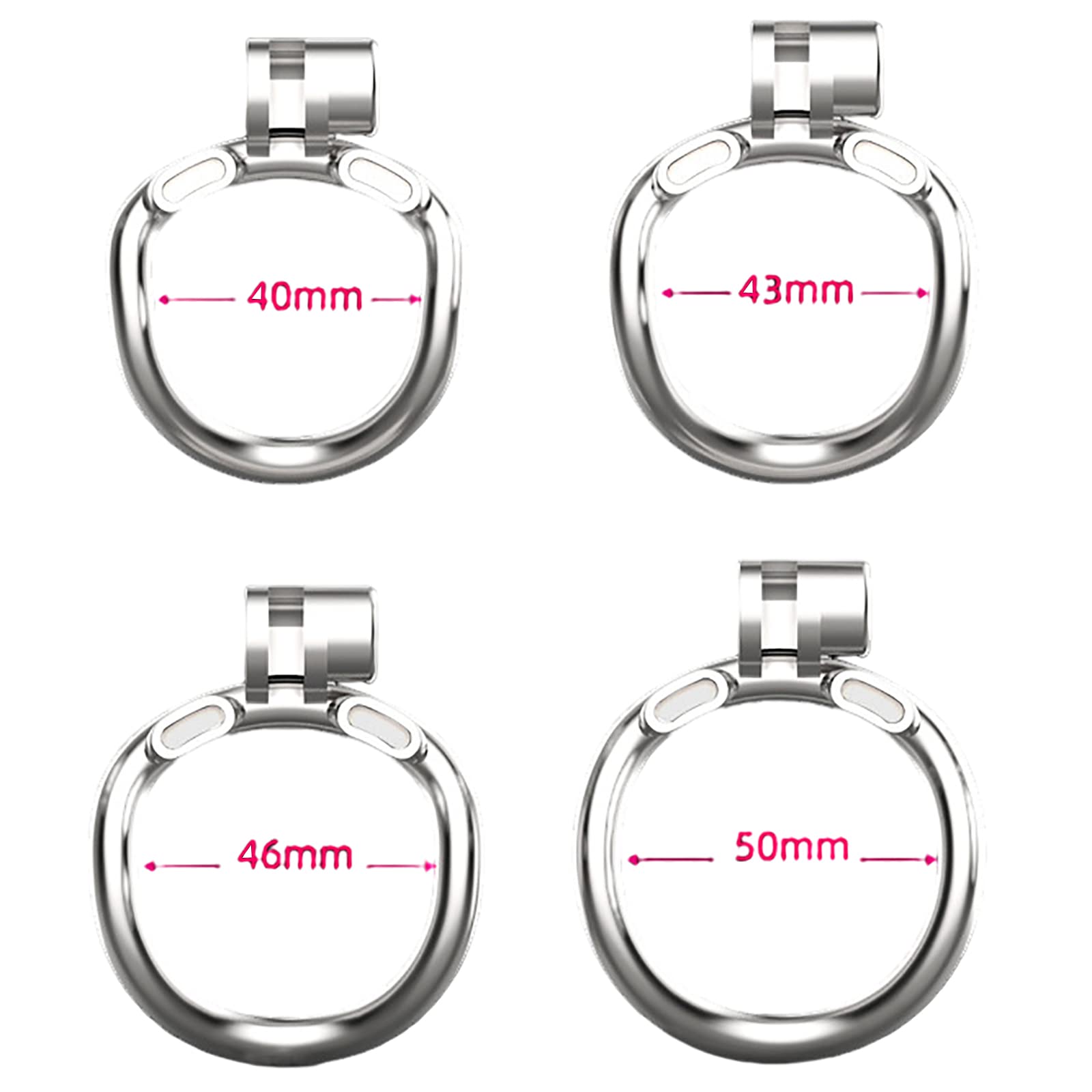 Cage de chasteté Cobra en acier inoxydable Ultra petite, ceinture de chasteté pour homme BDSM (S, 46mm)