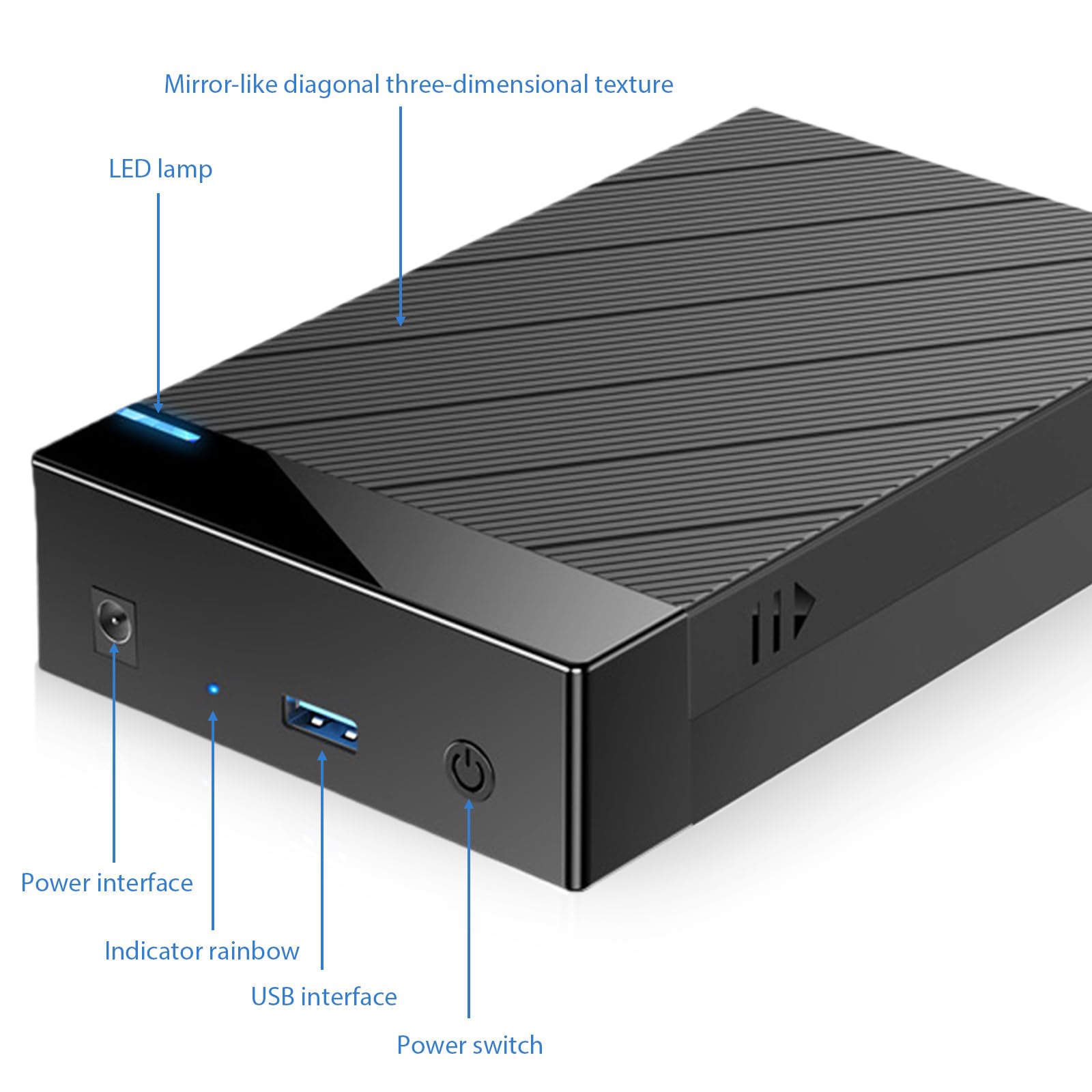 Docking station per dischi rigidi da 3,5 Gbps, USB 3.0 SATA HDD da 2,5 e 3,5 pollici, adattatore per dischi rigidi con adattatore di alimentazione da 12 V/2 A, supporta UASP