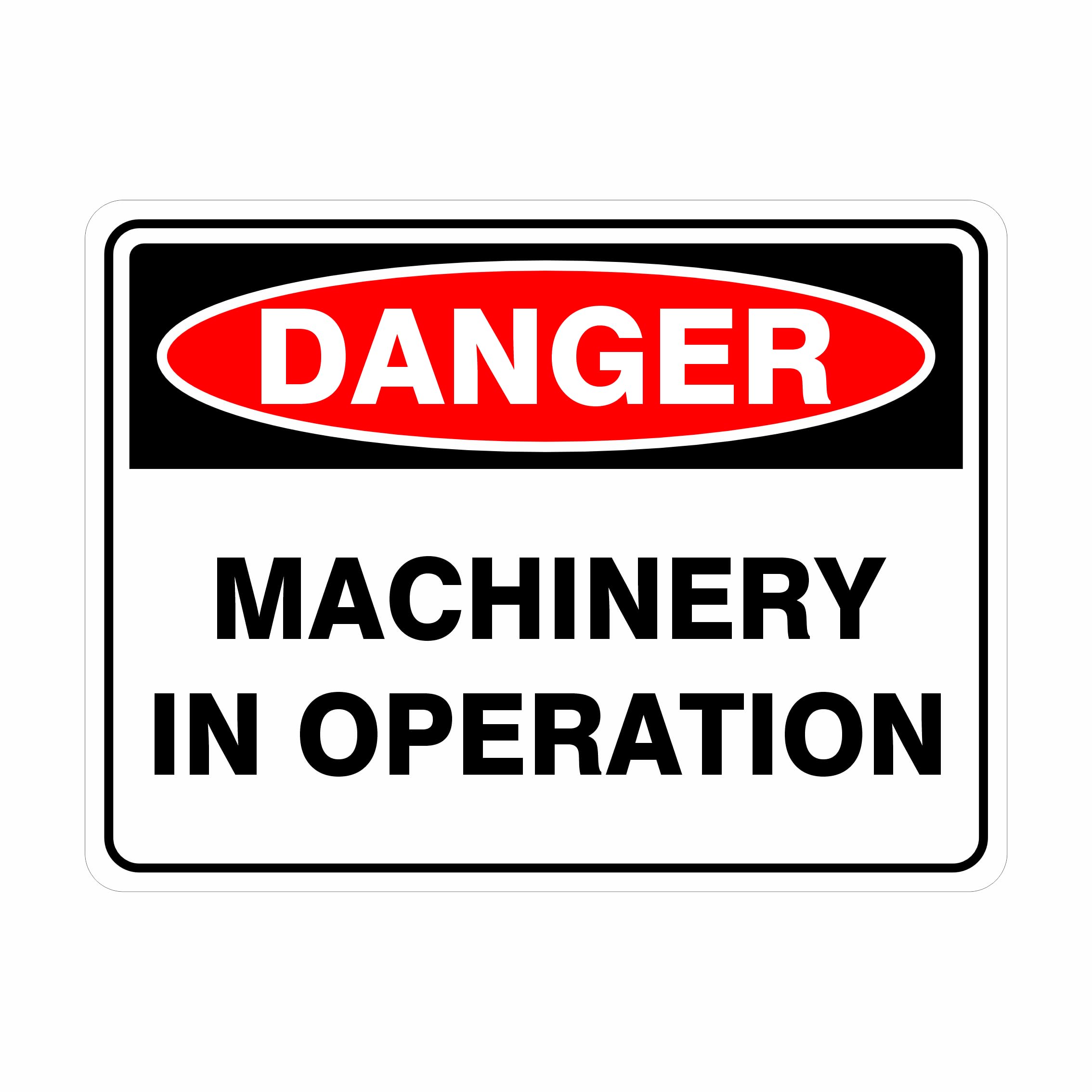 Machinery in Operation Danger Signs Metal Tin Sign 8 x 12 inch for Industrial & Commercial