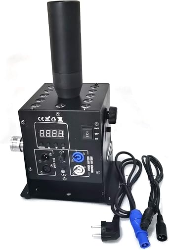 110V 150W CO2 Fog Cannon Stage Smoke Fog Machine Multiple Colors LED CO2 Jet Machine Club Cannon CO2 Smoke Gun with DMX Control 6 Channels for Stage Disco DJ Event Show Party
