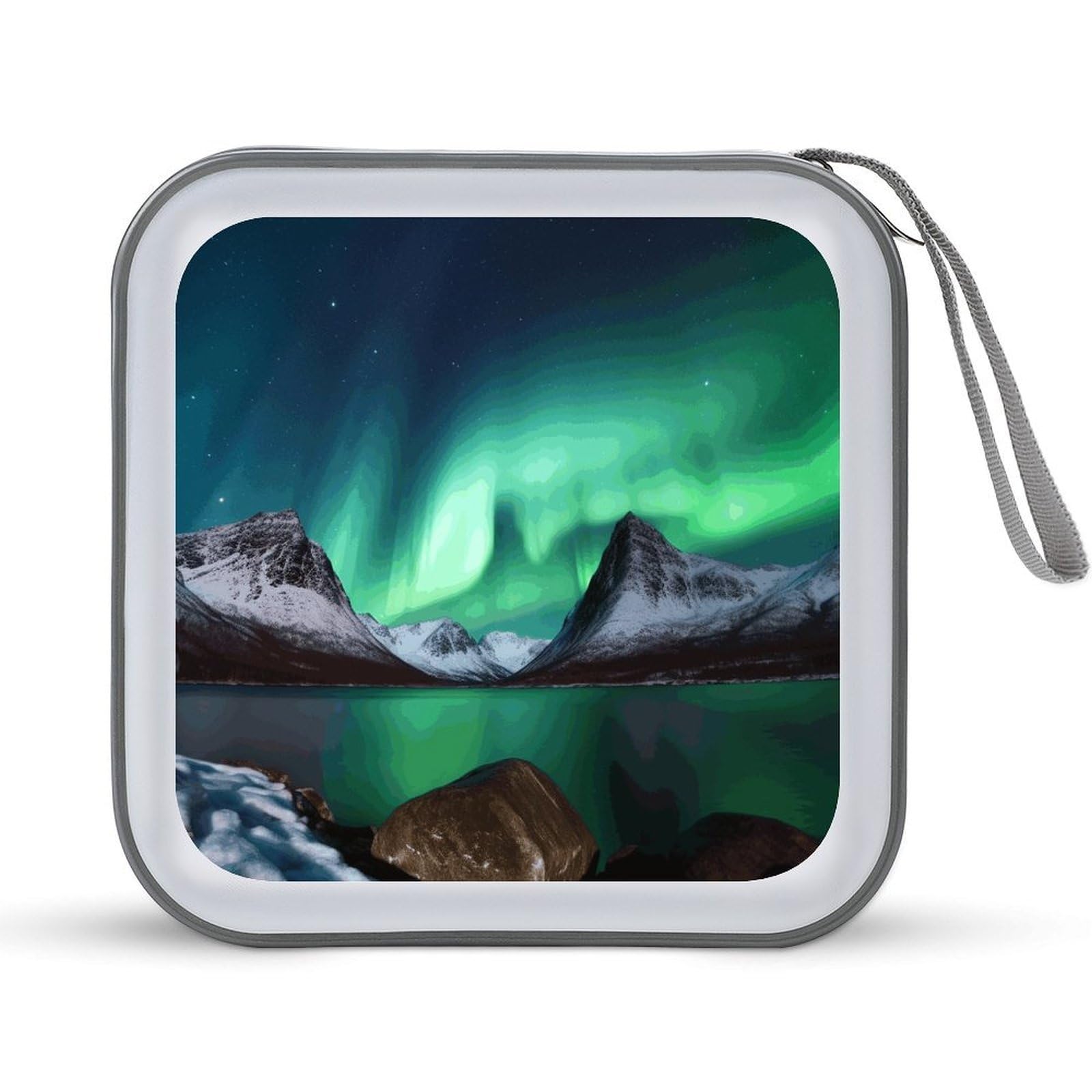 VstaDank Aurora Borealis CD DVD Case Portable Storage for Carrying Folders Large Capacity Storage for Storage Discs