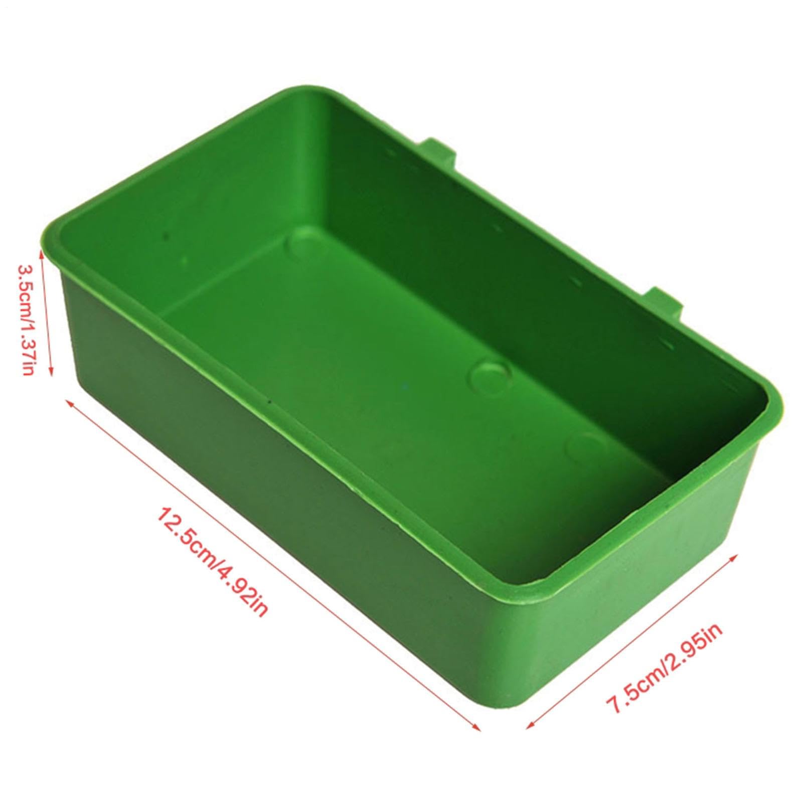 2 Pièces Baignoire pour Perroquet avec 2 Crochets Latéraux, Baignoire Oiseaux Cage Mangeoire Multifonctionnelle pour Petits Perroquets, Perruches Et Canaris