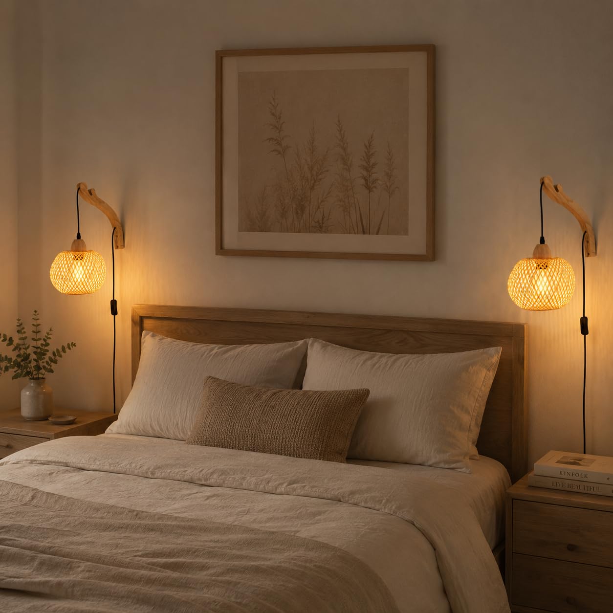 Alpinaluz Sospensione Ø17 cm in Corda di Carta Intrecciata, E27 | Stile boho naturale, intreccio artigianale, cavo regolabile 100 cm, rosone nero Ø12 cm, per soggiorno o lettura