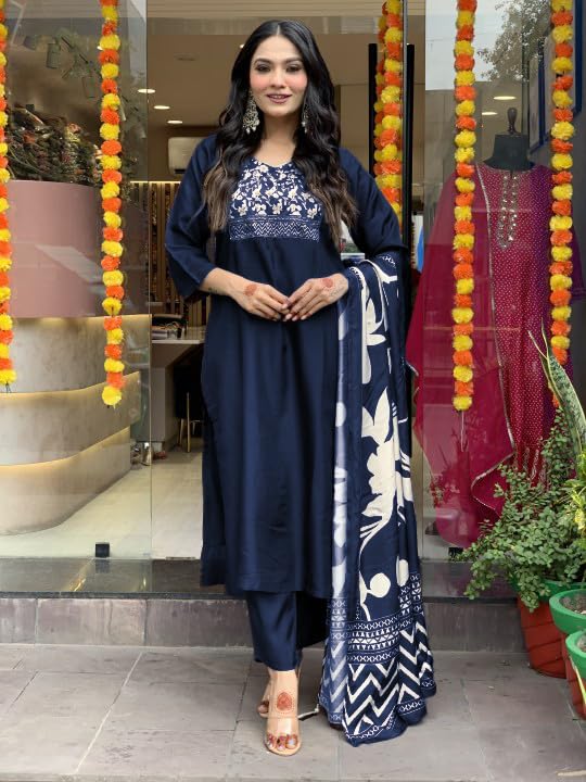 Image of SHIENZY Cotton Blend Kurta Set for Women