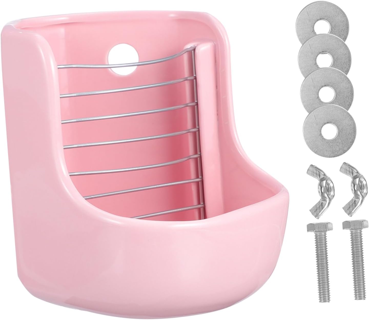 Angoily Dual-use Feeder and Grass Feeding Bowl for Small for Guinea Pigs Rabbits and Chinchillas Easy to Install Stable