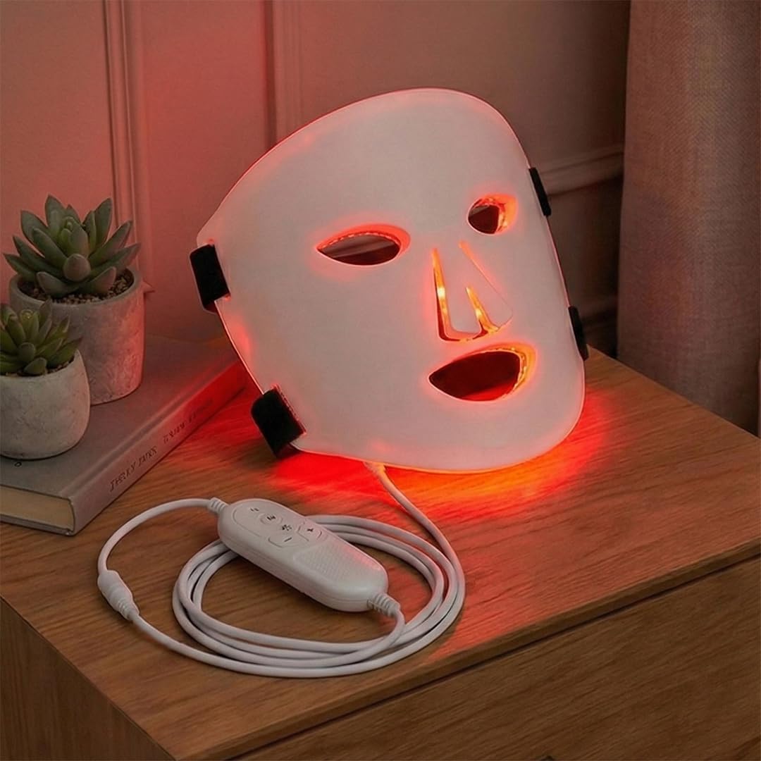 welzo Skin - Maschera per terapia a luce rossa per il viso, con LED | Dispositivo avanzato anti-età per terapia della luce a LED per aumentare il collagene, riduzione delle rughe e ringiovanimento