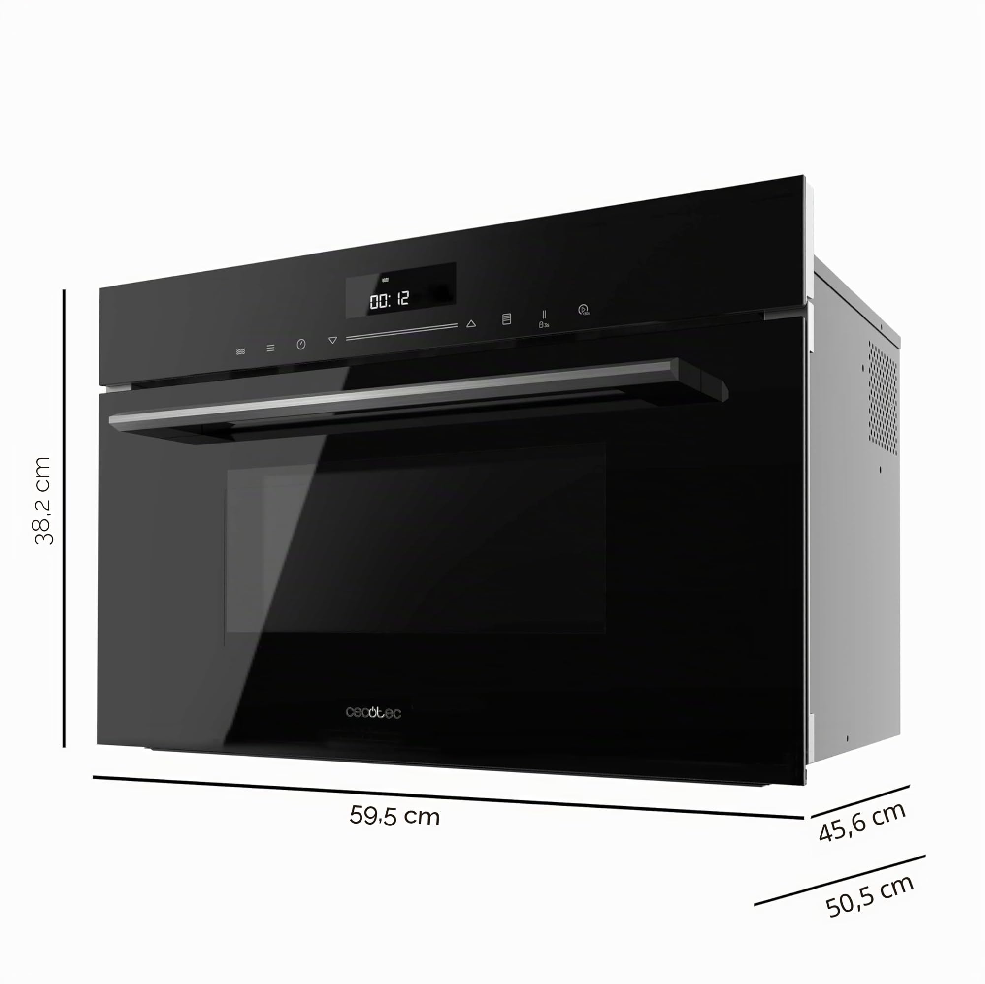 Cecotec Einbau-Mikrowellenofen 60x50cm Bolero Hexa MWO703800 Line. 2300W (max.), 34L, Mikrowellenfunktion, Umluft, Grillmodus, Auftaufunktion, Automatikmenü, Schnellkochen, elektronischer Timer