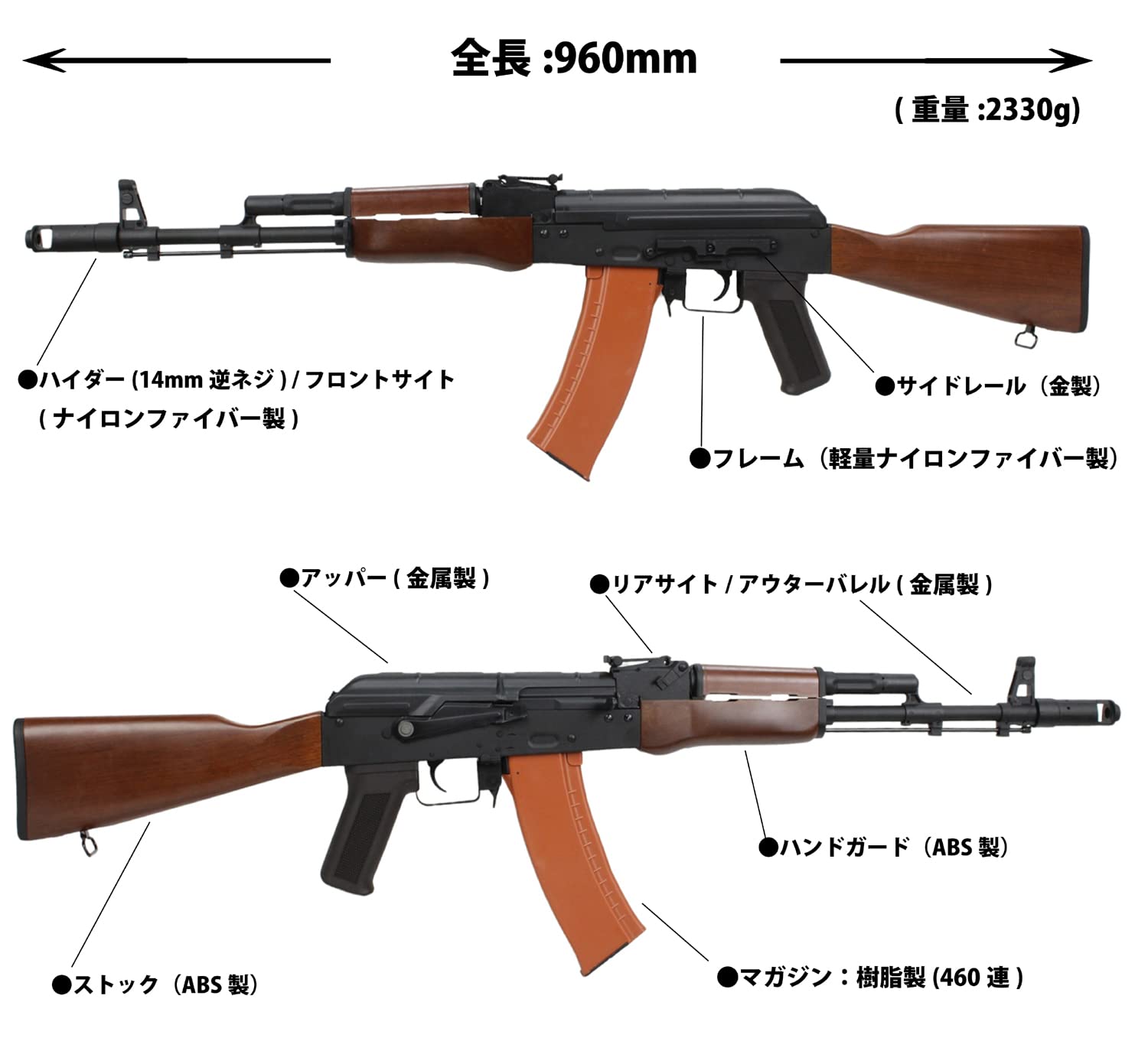 Amazon | S&T AK-74N スポーツライン電動ガン フェイクウッド