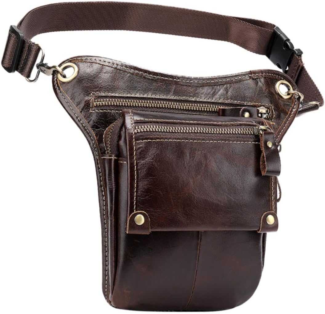 Outdoor Men's Waist Bag Vintage Waist Pouch for Hiking Biking and Workouts Compact Design for Phones Keys Essentials