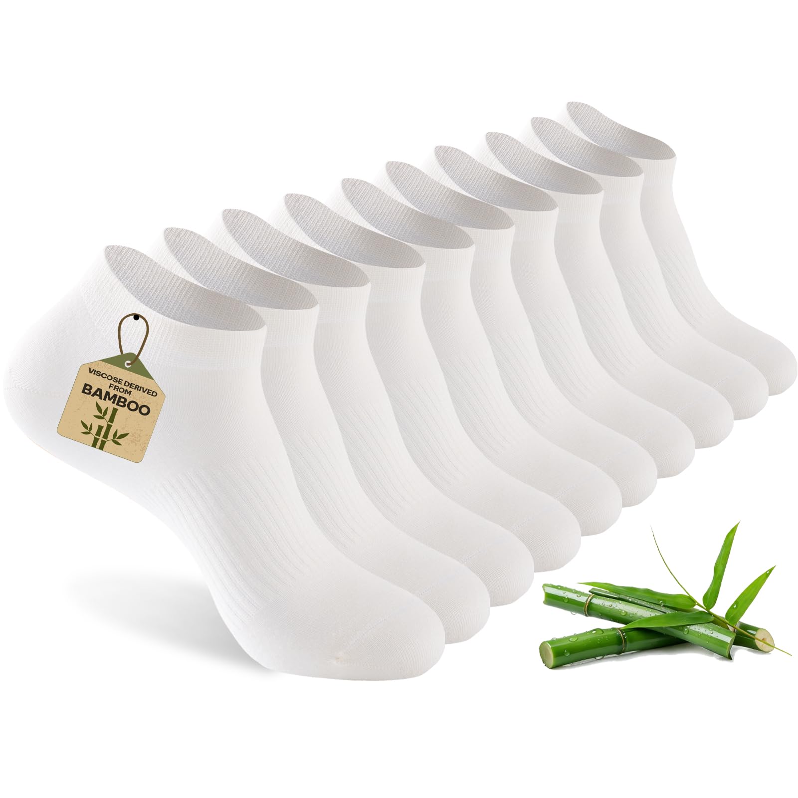 Ankle Socks Women, 5 Pairs Bamboo Low Cut Ladies Trainer Socks, Breathable Seamless Short Summer Thin Socks — view 11