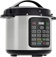 DUMOS 16-in-1 8QT Electric Pressure Cooker Stainless Steel Multi-Cooker: Pressure, Rice, Steam, Yogurt, Slow Cook, Black