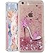 Funda para iPhone 6S Plus / 6 Plus, iPhone 6S Plus con purpurina arenas movedizas líquidas anticaída Flotantes Delgado Cristal Silicona Carcasa funda de silicona TPU para niñas mujeres,XY Shoe