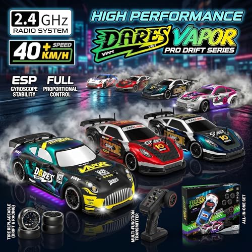 Image of TheLittleOnes 4x4 Rc Drifting Car - Rc Drift Cars High Speed Remote Control Drift Car 2.4GHz Remote Control Drift Stunt Off Road Cars 360 Rotation Toys For Kids & Adults Boys & Girls [LightStorm X]
