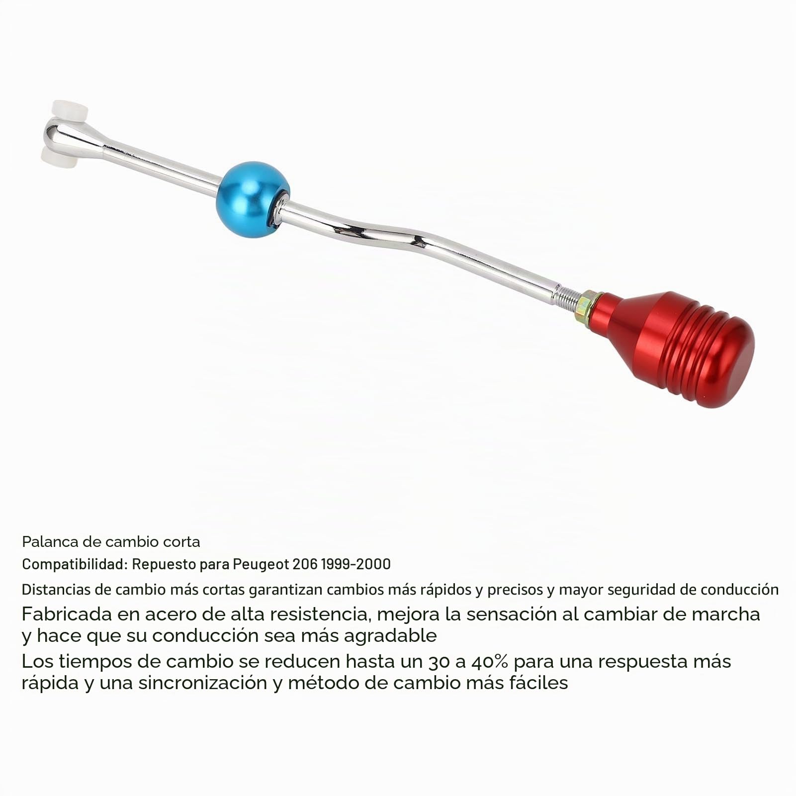 Palanca de Cambio Corta, Palanca de Cambios Rápida de Tiro Corto para 206, 1999 a 2000, Extensor de Palanca de Cambios Corta y Rápida