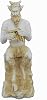 Estia Creations Pan, Panas Sculpture Alabaster Aged Small Statue