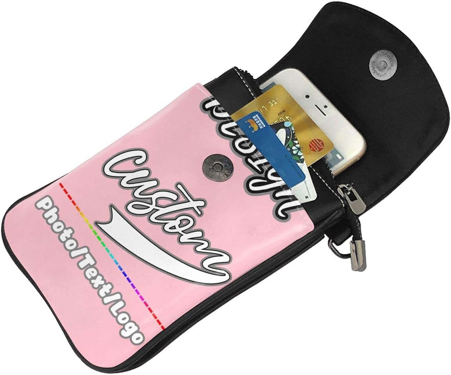 Custom Cell Phone Purses Design Your Own Personalized Wallet Purse Adjustable Strap Leather Small Crossbody Bags