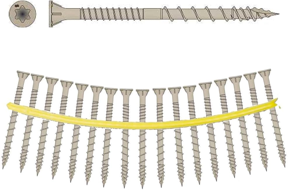 Simpson Strong-Tie QuikDrive DSVT3S - #10 x 3 T-25 Tan Collated Decking Screw 1000ct