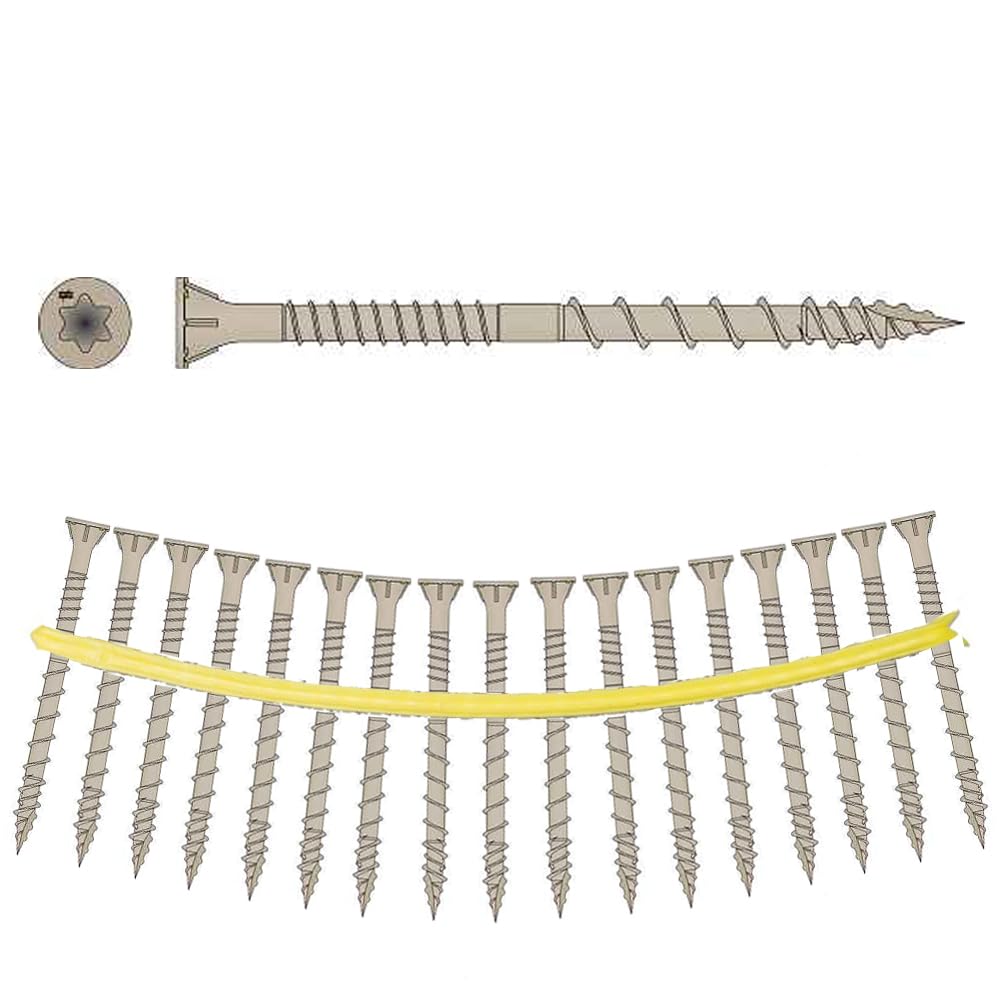 Simpson Strong-Tie QuikDrive DSVT3S - #10 x 3 T-25 Tan Collated Decking Screw 1000ct