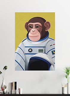 12 Chinese Zodiac Signs: Monkey Roll-up Paper Poster Wall Decoration (Roll-up Canvas with Teak-wood handles, Medium)