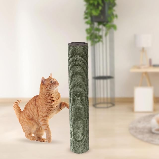 Foto 6 de 7 de Repuesto de poste rascador para gatos, sisal natural, poste de repuesto para árbol de gato, con tornillos