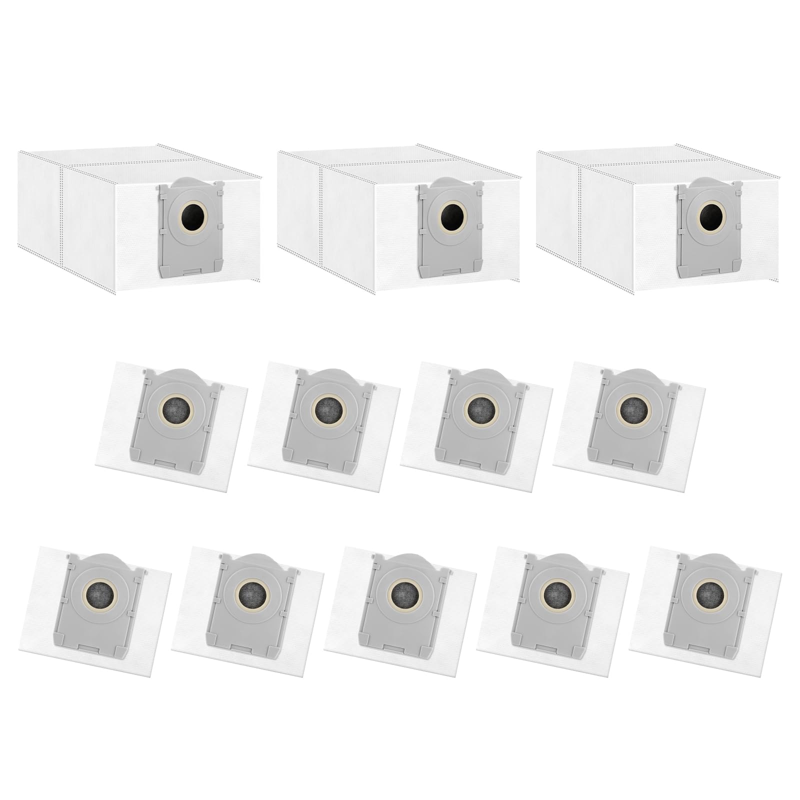 Pack of 12 Vacuum Cleaner Bags for Ecovacs Deebot X8 Pro Omni/X9 PRO Omni/T50 Pro/T50 MAX/T80 Omni Robot Vacuum Cleaner, Replacement Bag Accessory Set, 3.5 L Capacity Vacuum Cleaner Bags Replacement