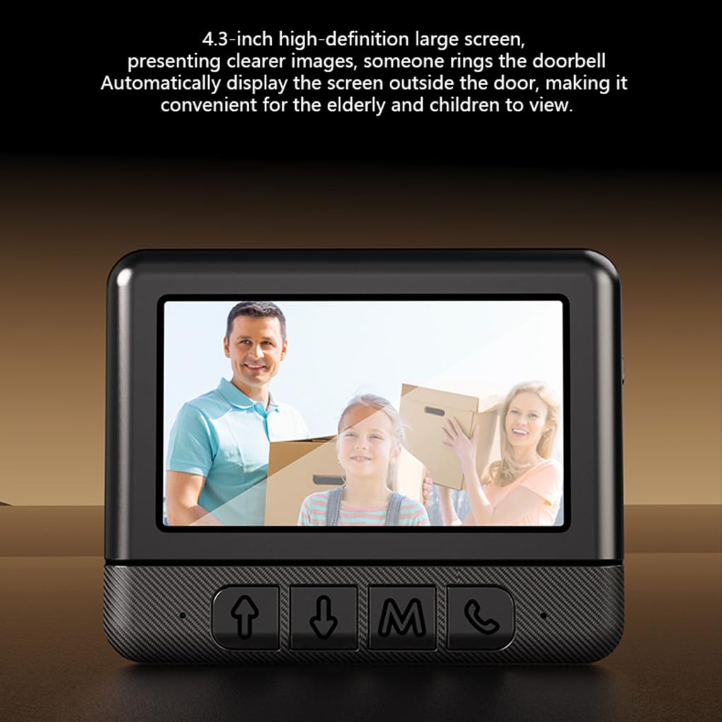 Campanello intelligente per la casa con comunicazione | HD, impermeabile con configurazione wireless, campanello wireless per la casa, facile installazione, telecamera video