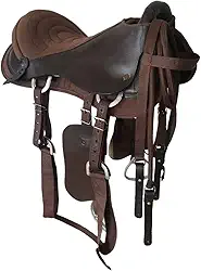 Sela Australiana para cavalaria de arco com rédea e cabeçada completa Marrom