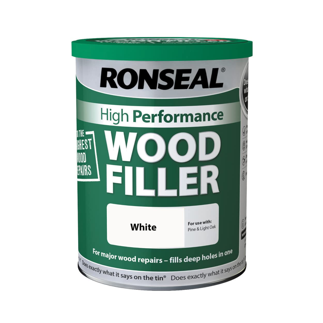 Ronseal HPWFW1K High Performance Wood Filler White 1 kg