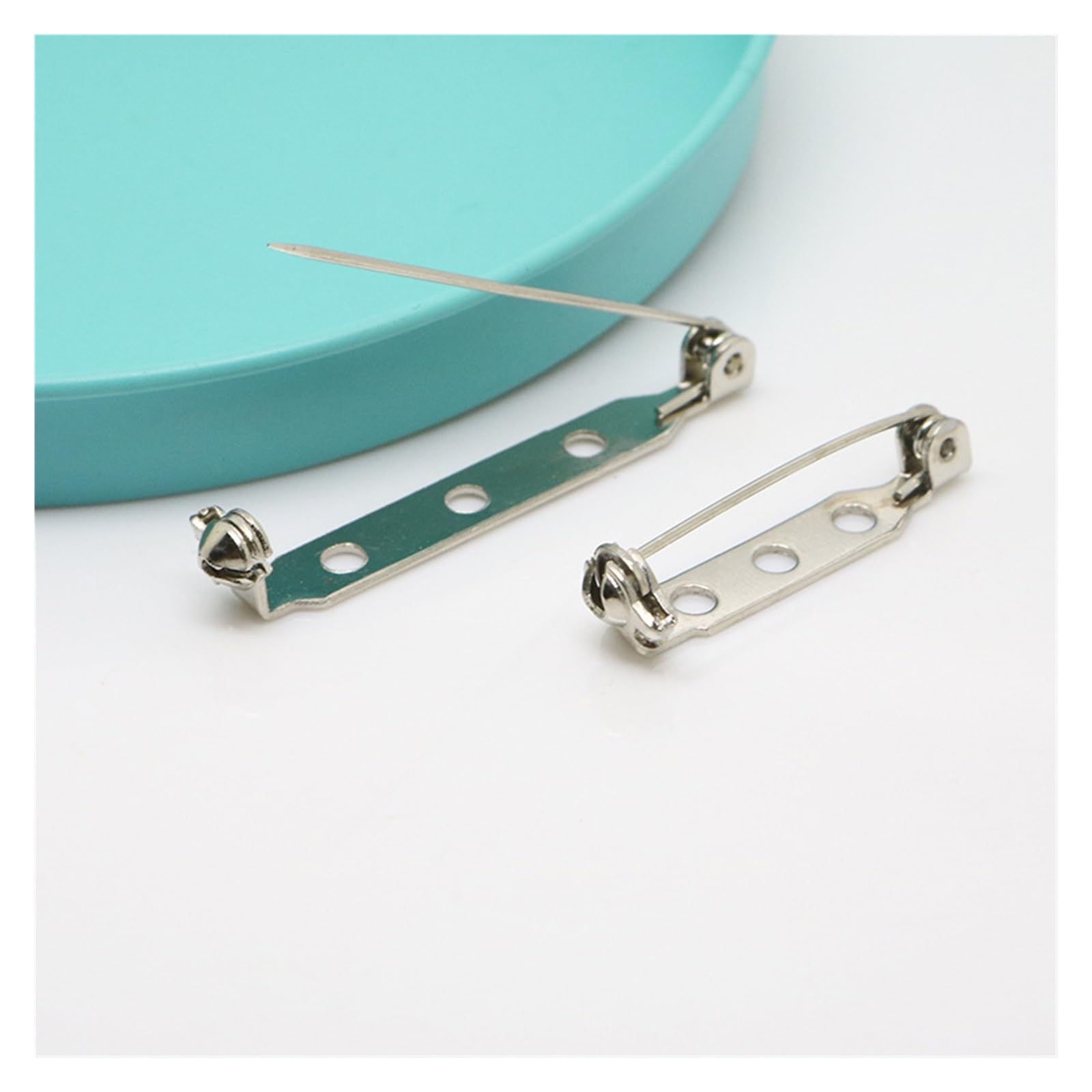 Zapięcia do broszek, Stainless Steel Brooch 20pcs Badge Holder Safe Lock Pins DIY Jewelry Findings Accessories(32 mm)