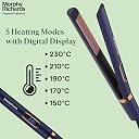 Morphy Richards Keraflow Hs3511 Digital Hair Straightener|Iconic&Keratin Care For Frizzfree&Shiny Hair|5Heat-Setting|2-Yr Warranty By Brand|Free Travel Friendly Storage Pouch|Metallic Purple&Gold|Gift for Her gallery image