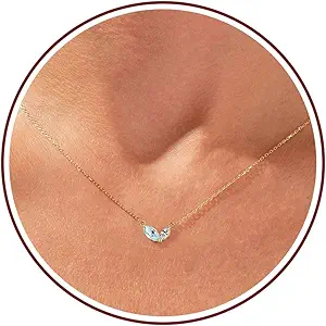 Birthstone Necklace for Women Dainty Gold Necklace with 2 Birthstone Christmas Stocking Stuffers Teen Girl Gifts Trendy Stuff Birthday Gift Moms 2025 Graduation Gift Adjustable Anniversary Jewelry for Daughter Girlfriend Friend